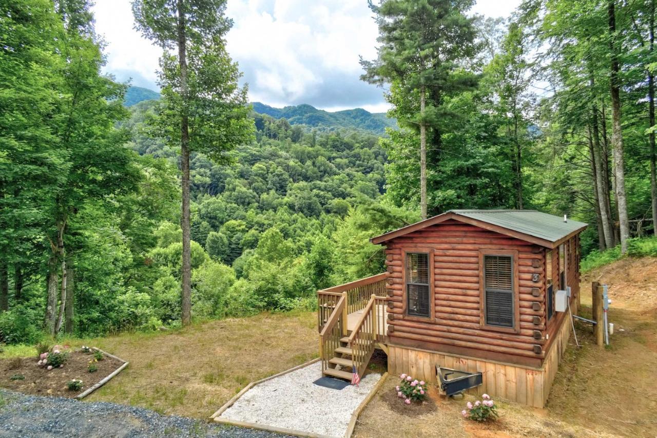 Quaint Log Cabin With Views Near West Jefferson Warrensville Bagian luar foto